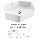 Basin Ceramic Art DR-6016 White