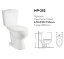 Toilet Two Piece White DR-252 Siphonic