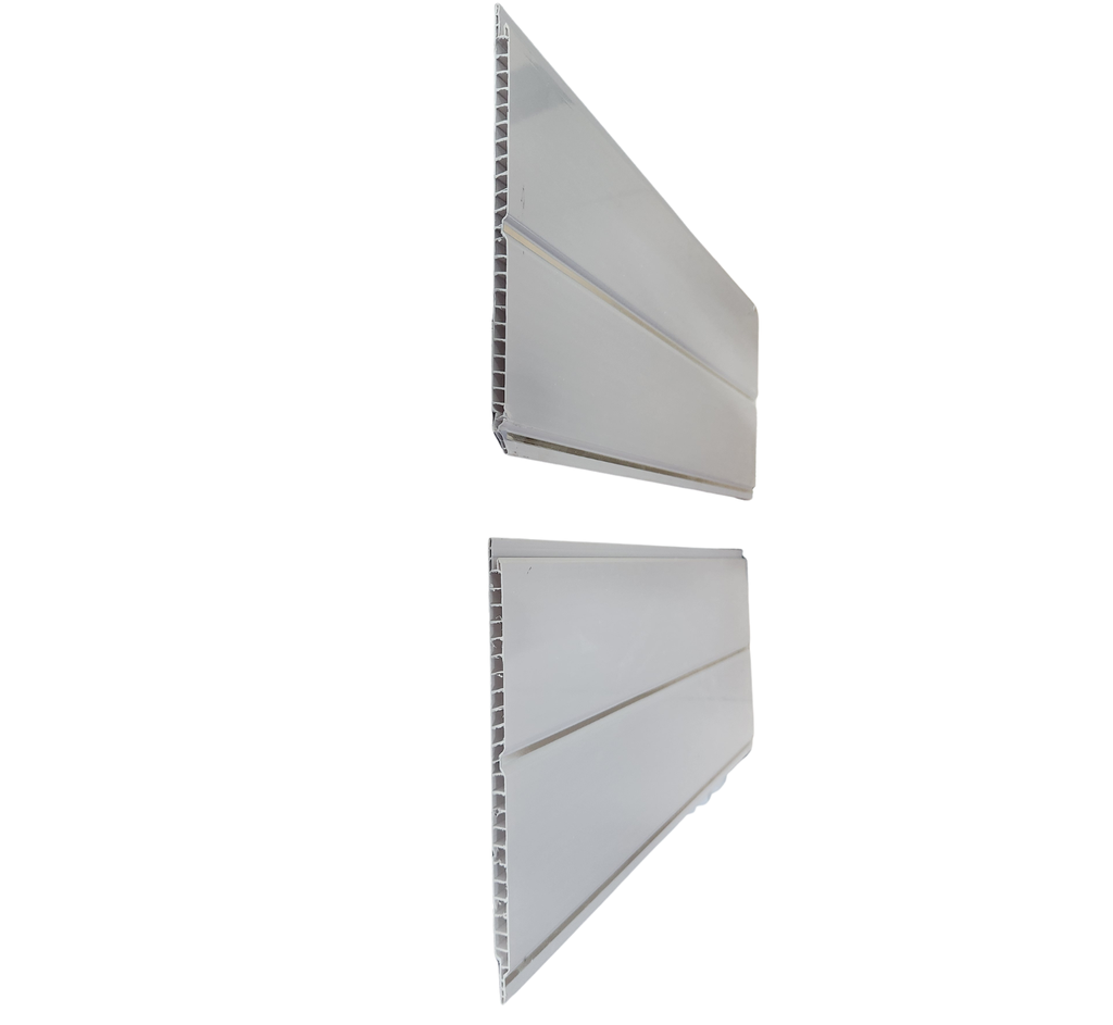 Ceiling Panel White With 1 Groove - Silver