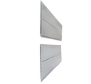 Ceiling Panel White With 1 Groove - Silver