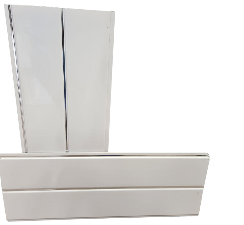 Ceiling Panel White With 1 Groove - Silver