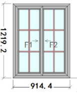 Window UPVC White Clear Glass 36x48