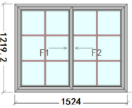Window UPVC 60x48