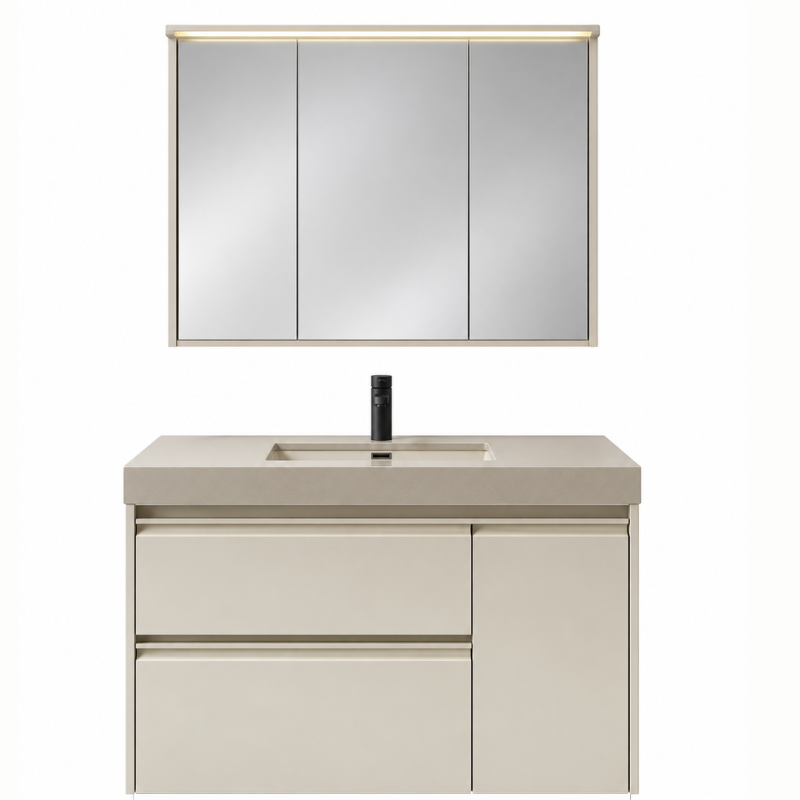 [11-ZS-VAN-SW003-600] Wall Mount Vanity SW003 W/MIRROR 600