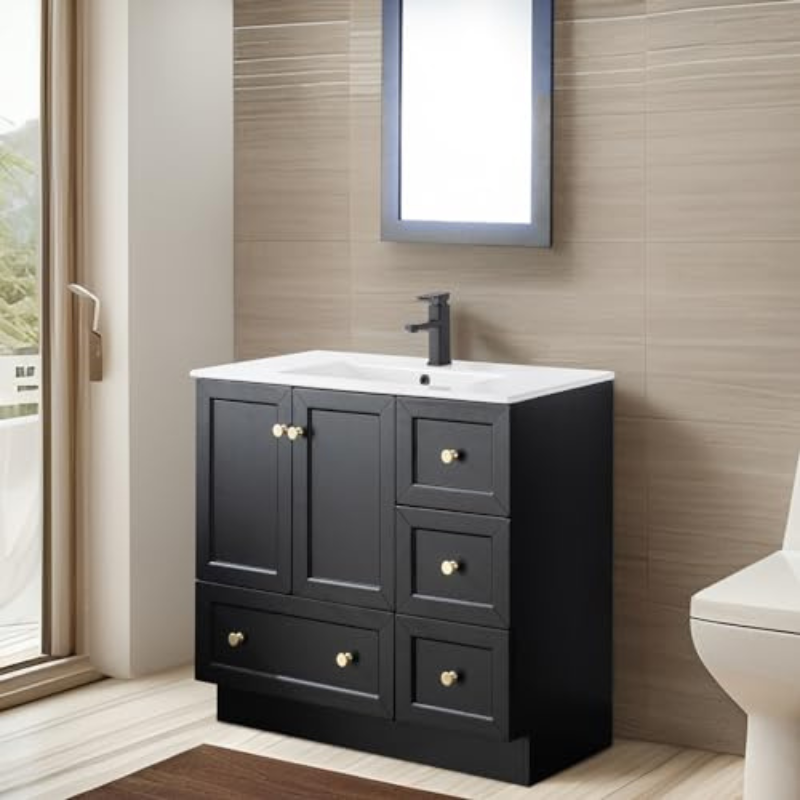 [11-ZS-VAN-MD002-1000] Floor Mount Vanity MD002 W/MIRROR 1000
