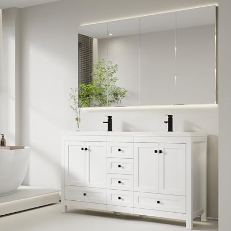 [11-ZS-VAN-MD003-1200] Floor Mount Vanity MD003 W/MIRROR 1200