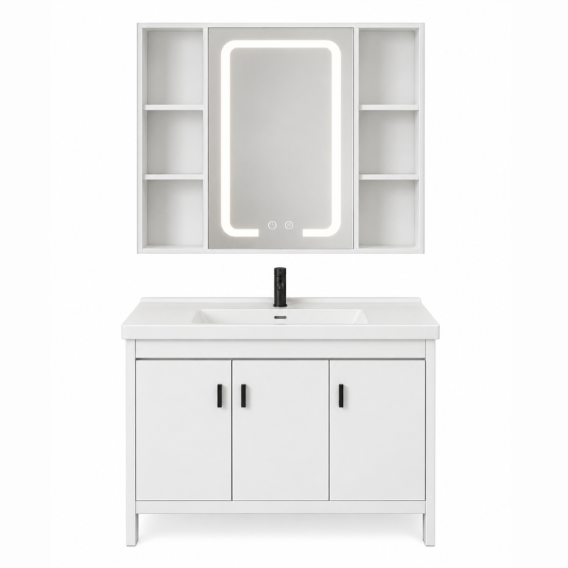 [11-ZS-VAN-MD005-900] Floor Mount Vanity MD005 W/MIRROR 900
