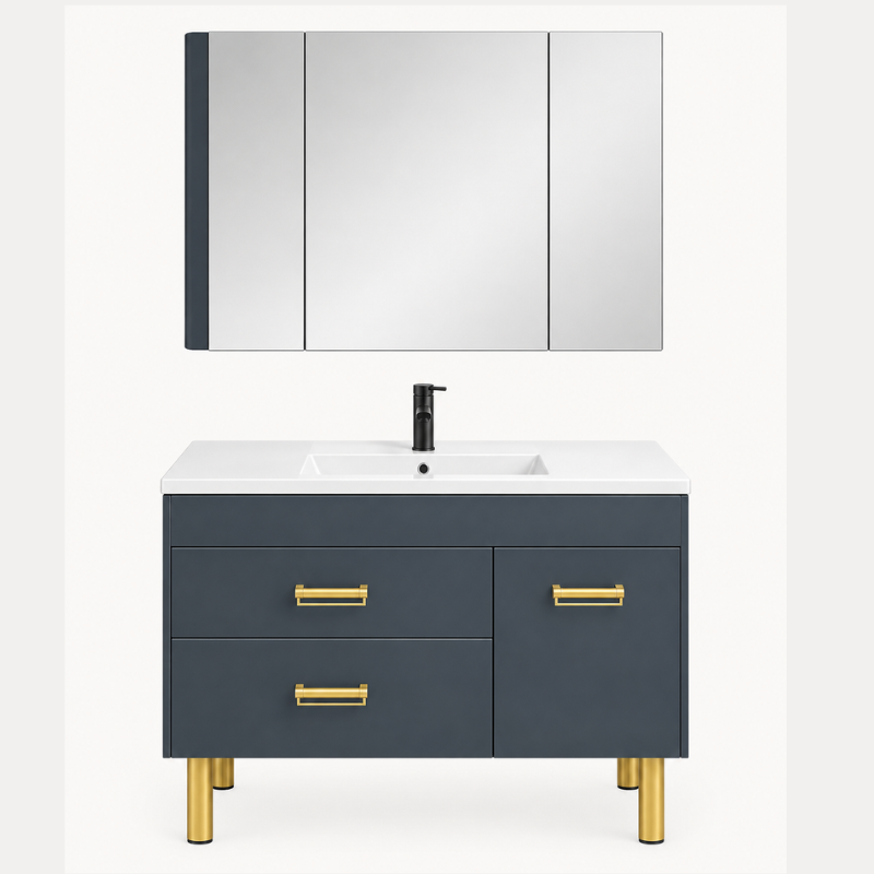 [11-ZS-VAN-MD008-800] Floor Mount Vanity W/MIRROR MD008 800