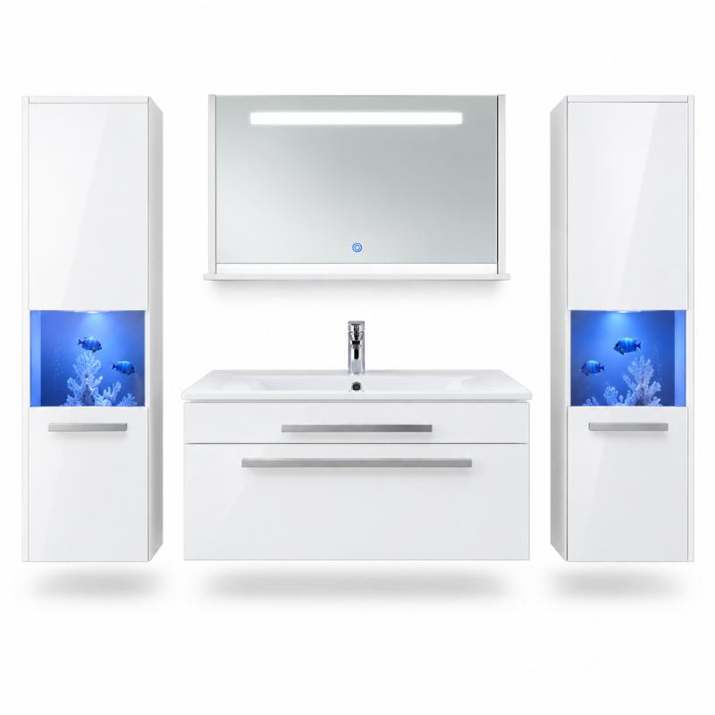 [11-HH-VAN-HS-E1910-700] Wall Mount Vanity HS-E1910-700 W/MIRROR
