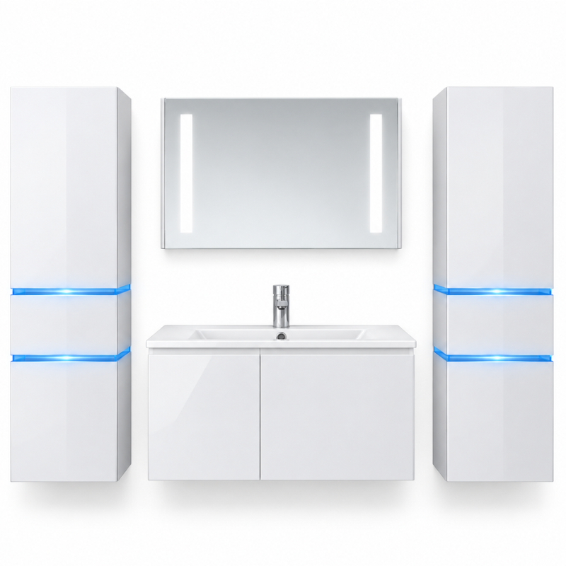 [11-HH-VAN-HS-E1904-600] Wall Mount Vanity HS-E1904-600 W/MIRROR