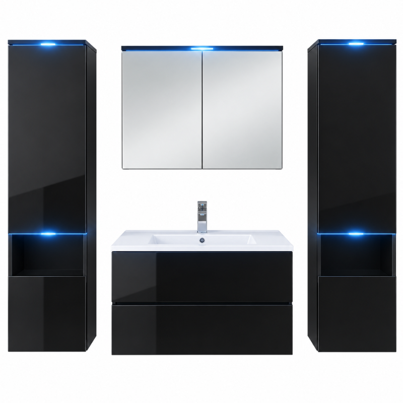 [11-HH-VAN-HS-E1905-600] Wall Mount Vanity HS-E1905-600 W/MIRROR