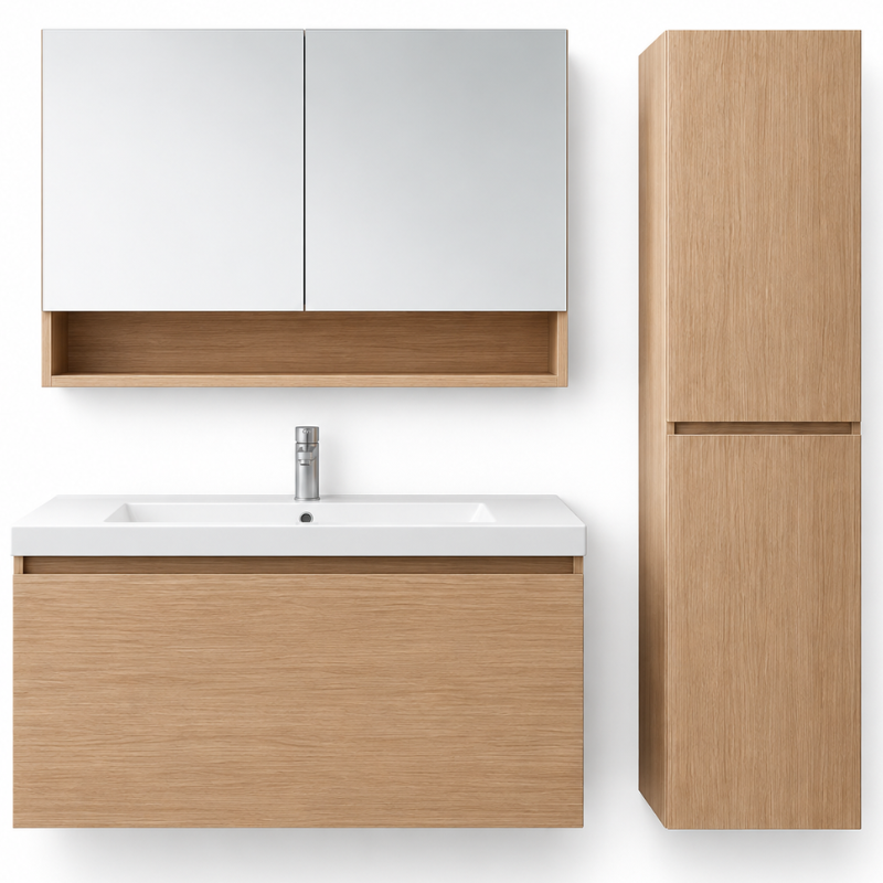 [11-HH-VAN-HS-E1918-900] Wall Mount Vanity HS-E1918-900 W/MIRROR