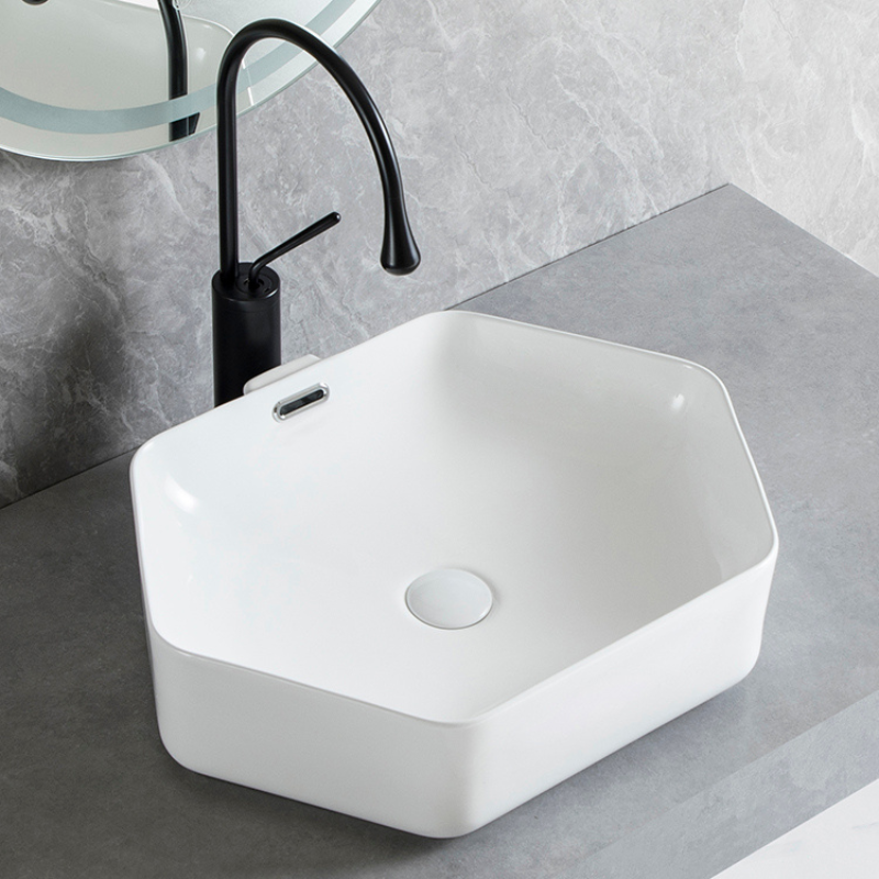 [13-DPI-DR-6016-ART-WHT] Basin Ceramic Art DR-6016 White