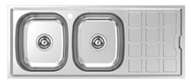 [21-FE-SW1250P-FR-DBL] Kitchen Sink SW1250P-FR