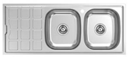 [21-FE-SW1250P-FL-DBL] Kitchen Sink SW1250P-FL