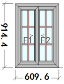 [40-QJ-WIN-UPVC-2436] Window UPVC 24x36