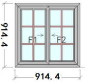 [40-QJ-WIN-UPVC-3636] Window UPVC 36x36