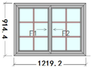 [40-QJ-WIN-UPVC-4836] Window UPVC 48x36