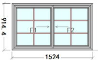 [40-QJ-WIN-UPVC-6036] Window UPVC White Clear Glass 60x36
